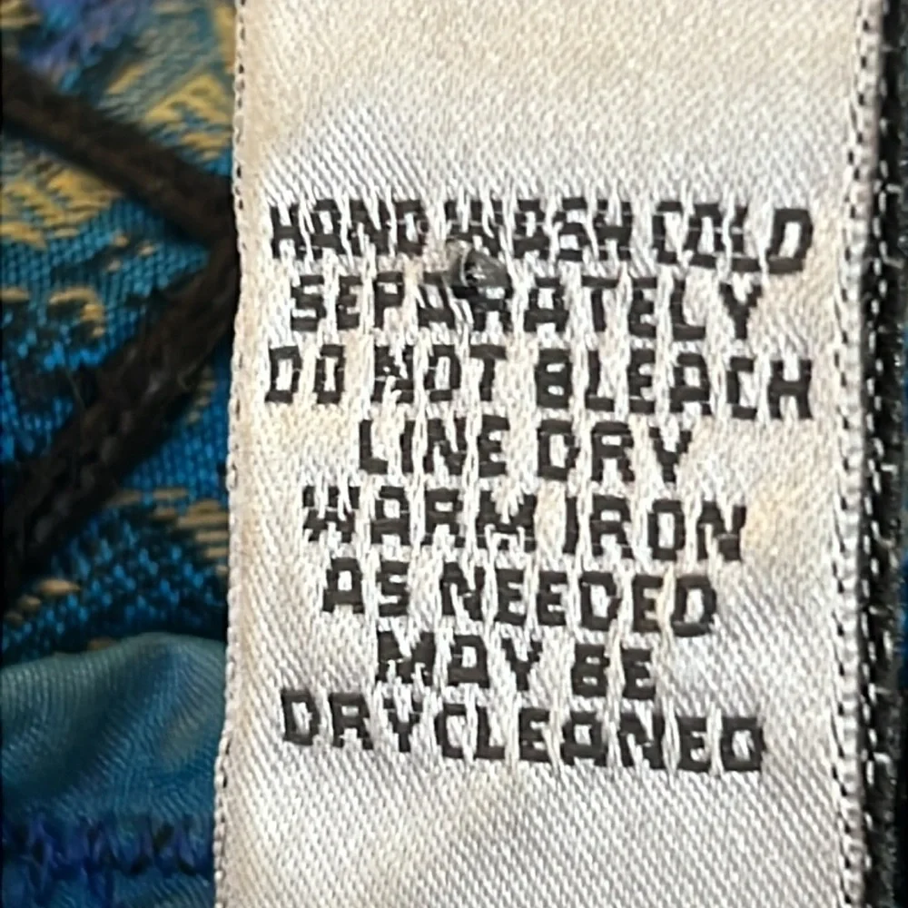 Chico's Sapphire Blue Deepwater Beaded Embroidered Brocade Cardigan Coat - Picture 8 of 9